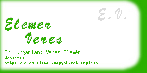 elemer veres business card