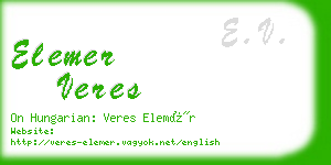 elemer veres business card